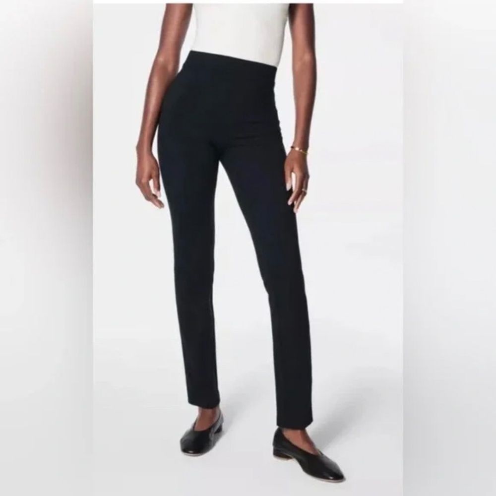 SPANXsmooth PerfectFit Ponte Straight Pants Black size Medium Tall